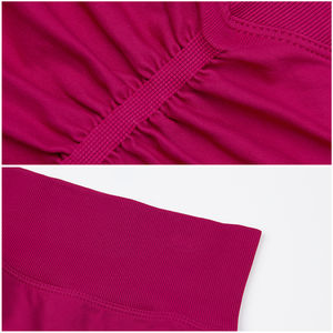 Leggings de sport et de yoga pour femmes, taille haute, effet froncé aux fesses, couleur unie, écologiques et respirants - Product Image 6