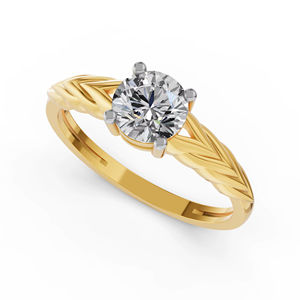 Bague de mariage en or massif 18 carats pour femme 1.03Cts VS Clarity EF Color Lab Grown Round Cut Diamond IGI Certified Parties Jewelry Gift - Product Image 1