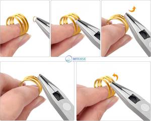 Juego de Alicates de Acero Inoxidable para Joyería, Alicates para Cadenas, Agujas, Alicates Curvos para Cremalleras, Alicates para Envolver Alambre y Reparar - Product Image 2