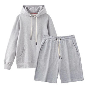 New Artical <b>Hoodie</b> <b>and</b> <b>Short</b> <b>Set</b> Long Sleeve 2024 High Quality Wholesale 100%Cotton Blank <b>Shorts</b> <b>and</b> <b>Hoodie</b> <b>Set</b> for <b>Men</b> - Product Image 2