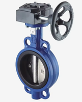 Válvula de Mariposa Manual PN16 con Cuerpo de Hierro Dúctil, Sello Blando EPDM y Volante de Turbina para Agua (Clase WOG)