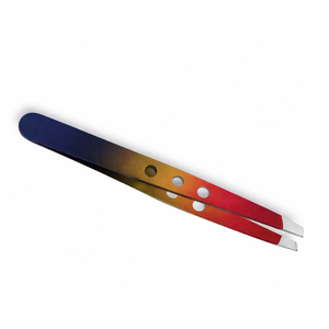 Pinzas Profesionales para Cejas de Acero Inoxidable con Degradado Arcoíris, Punta Inclinada, Precisión, Durabilidad, Calidad Premium, Herramienta de Belleza - Product Image 5