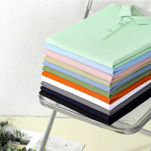 Jersey de algodón 100% para hombre, camisa informal de punto de manga corta, característica antibolitas, diseño de cuello estampado con patrón sólido - Product Image 6