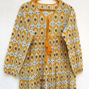 Robe longue imprimée pour femmes meilleure qualité pour femmes robes en coton vêtements robes femmes produit fait main - Product Image 1