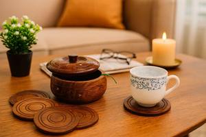 Premium Quality Durable Solid Wood <b>Coasters</b> for Daily Drink Use or <b>Heat</b> Resistant Table Available at Best Price - Product Image 3