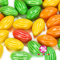 Chewing-gum en forme d'olive creuse saveur pastèque, marque privée, OEM, saveur fruitée, vente en gros