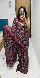 Bandana estilo étnico de seda suave Semi Gajji estampado digital elegante patrón floral - Product Image 3