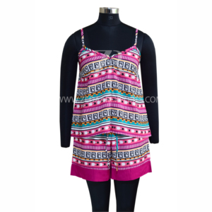 Zed Aar exporte sur mesure 100% coton tissé respirant imprimé fleuri ensemble de vêtements de détente avec fermeture à la taille élastique femmes été - Product Image 3