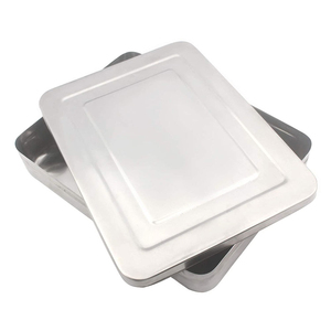 Bandeja de Esterilización Médica de 41x30x7 cm, Caja de Acero Inoxidable para Instrumental, Bandeja Manual para Técnicos de Hospital - Product Image 1