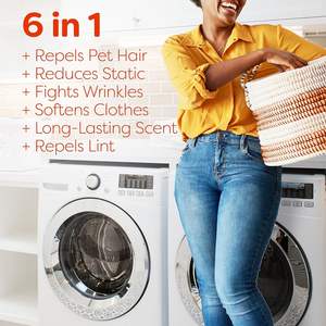 Bounce Mega Dryer Sheets para Eliminar Pelo de Mascotas y Pelusas con 3X Eliminadores de Pelo, Aroma Fresco, 130 Unidades - Product Image 5
