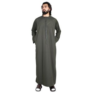 Premium Emirati Thobe Forest Luxury Kandura Ropa árabe tradicional Elegante para hombre Jubba Suave y transpirable Traje islámico moderno - Product Image 3