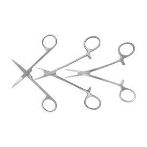 Juego de 5 Pinzas Quirúrgicas Dentales de Acero Inoxidable - Tijeras Quirúrgicas, Fórceps, Extractor, Hemostato, Herramientas de Dentista - Product Image 1