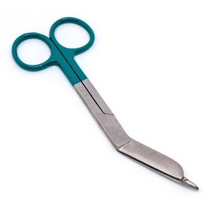 Tijeras para Vendajes de Enfermería HERMANN MEDITECH, Recubiertas, de Acero Inoxidable 30g, Herramienta de Corte Médica con Punta Roma para una Extracción Segura de Apósitos - Product Image 1