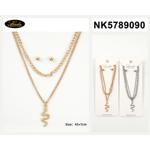 Conjunto de collar y aretes Linda Heart, chapado en oro, con cristales, joyería de moda para mujer - Product Image 3