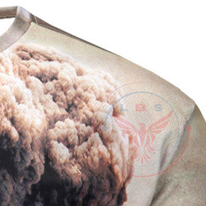 เสื้อยืดซับลิเมชั่นคุณภาพสูงสำหรับผู้ชาย แขนสั้น ระบายอากาศได้ดี แห้งเร็ว เป็นมิตรกับสิ่งแวดล้อม ผลิตจากผ้าโพลีเอสเตอร์/คอตตอนฟลีซ - Product Image 4