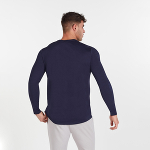 T-shirts pour hommes de coupe ajustée personnalisée avec une bonne qualité/T-shirt à manches longues pour hommes en gros - Product Image 3