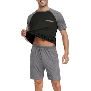 Nuevo conjunto corto de verano Casual personalizado hombres 2 piezas camiseta pantalones cortos Conjunto personalizado algodón camiseta pantalones cortos conjunto - Product Image 5