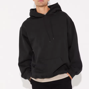 Thermique pour hommes 100% coton Logo personnalisé poches d'épaule tombantes pull oversize fonctionnel sweat à capuche lourd pour hommes sweat - Product Image 5