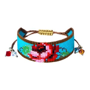 Bracelets de broderie de perles de couleur vibrante avec perles de rocaille de qualité supérieure Bracelet de personnalisation de perles de rocaille en verre - Product Image 4