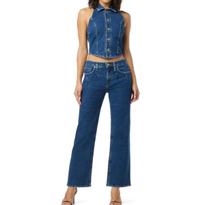 เสื้อกั๊กยีนส์ทรงหลวมสำหรับผู้หญิงเสื้อแจ็กเก็ตยีนส์แบบย้อนยุคประดับลูกปัดดีไซน์ใหม่ - Product Image 3