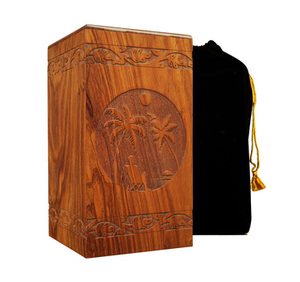 Vente chaude Urnes de crémation en bois modernes Urnes décoratives funéraires faites à la main pour hommes femmes à bas prix - Product Image 2