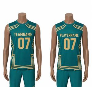 ชุดบาสเก็ตบอลแบบสั่งทำพิเศษสำหรับผู้ชาย เสื้อกล้ามและกางเกงขาสั้น ระบายอากาศได้ดี พิมพ์ลายแบบระเหิดสี - Product Image 3