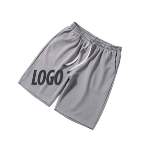 Short de bain taille moyenne à séchage rapide pour hommes Short de sport 100% coton Tissu en toile élastique Design en maille solide Impression numérique OEM - Product Image 1