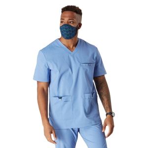 Haut de blouse de travail pour hommes, fabricant OEM, uniforme médical professionnel à manches courtes pour hommes - Product Image 2
