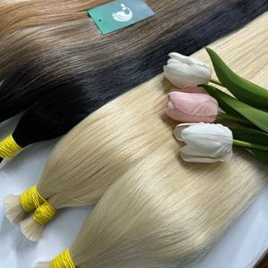 Venta al por mayor 100% Natural Virgen colores cabello humano de alta calidad a granel extensiones de cabello humano - Product Image 5