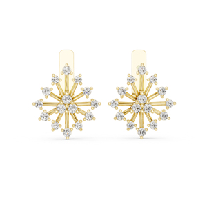 ต่างหูเพชรทรงกลมสีขาว 14K ผลิตในห้องปฏิบัติการ สำหรับผู้หญิง หรูหรา ได้รับการรับรอง สง่างาม เหมาะเป็นของขวัญวันครบรอบแต่งงาน - Product Image 4