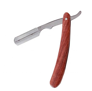 Wholesale Safety Carbon Steel Single Blade Razors Straight Edge Manual <b>Shaver</b> with Wooden Handle for Close Shaving <b>Face</b> Use - Product Image 2