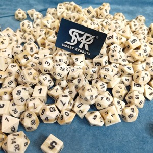 Jeu de dés RPG en os de buffle poli et écologique avec toutes les formes polyédriques pour jeux de table et cadeaux à collectionner - Product Image 3