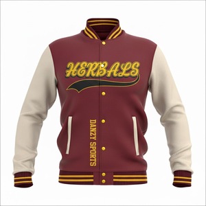 Veste universitaire brodée en gros pour hommes en laine/viscose, patchs personnalisés sublimés, devant uni, design de lettres, réversible - Product Image 6