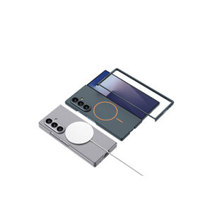 Coque Premium pour Samsung Galaxy Z Fold 7 compatible MagSafe, en silicone translucide bleu marine, compatible avec la charge sans fil - Product Image 6