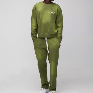 Survêtement pour homme surdimensionné en or personnalisé à manches longues pour l'automne, style streetwear hip hop avec motif 3D et logo imprimé à l'écran - Product Image 5
