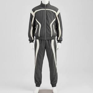 Ensemble coupe-vent personnalisé pour homme 100 % nylon, respirant, coupe-vent, survêtement de sport deux pièces, tenue de jogging, vêtements de sport d'extérieur - Product Image 1