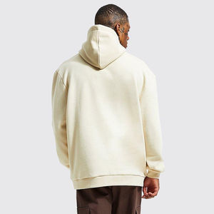 Otoño Invierno moda masculina Casual Sudadera con capucha 100% algodón tela francesa hombres Hip Hop sudadera de gran tamaño con bordado térmico - Product Image 6