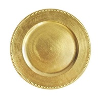 Plats à dessert décoratifs personnalisés Assiettes de présentation Forme ronde plaquée or de mariage faites à la main pour la table à manger Caffey Hotel & Home