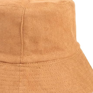 Vietnam Factory Wholesale Suede Bucket Hat Custom Embroidery Design Plain <b>Round</b> Top Fishing <b>Cap</b> with Cigarette Hole Gorras <b>Men</b> - Product Image 2