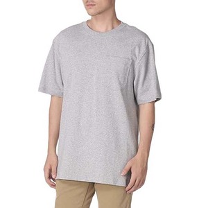 สีทึบ OEM ที่กําหนดเองหลวมพอดีเสื้อผ้าผู้ชายเสื้อขนาดบวกสไตล์ถนนสูงผ้าฝ้ายระบายอากาศเสื้อแขนสั้น Crewneck - Product Image 5