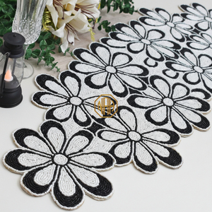 Camino de Mesa Bordado con Cuentas de 36 Pulgadas, Hecho a Mano para Decoración de Eventos de Lujo - Product Image 6