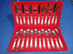 Acier inoxydable or métal laiton et poignée en métal ensemble de couverts vaisselle couverts Restaurant utiliser ensemble de couverts à la main - Product Image 6