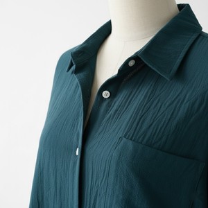 Bộ Áo sơ mi vải lanh và cotton màu trơn cho nữ <span class=keywords><strong>2025</strong></span> quần short dáng rộng cạp cao cộng với bộ 2 món áo sơ mi nữ - Product Image 4