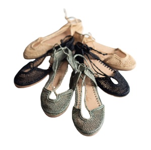 Summer Sandals, Women's Summer Shoes Coustmized Natural Raffia <b>slippers</b> - Product Image 1
