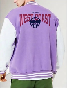 Veste d'université pour hommes avec broderie en chenille sur patch en laine vierge personnalisée OEM - Product Image 2