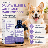 Complément alimentaire liquide quotidien Premium Prébiotiques Postbiotiques pour chiens – Formule pour la santé des articulations, soutien de la peau et du pelage, pour les régimes à ingrédients limités