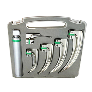 ชุดเครื่องตรวจกล่องเสียงสแตนเลสคุณภาพสูง4ชิ้นอุปกรณ์ผ่าตัดแบบแมนนวล - Product Image 5