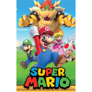 Modern Style Nintendo Super Mario Character Montage Paper <b>Poster</b> for Wall Decor - Product Image 1