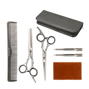 Kits de ciseaux de coiffure pour la maison et le salon, ciseaux à effiler, ciseaux de barbier avec peigne, ciseaux de coupe de cheveux pour salon et usage domestique - Product Image 3