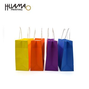Eco-friendly Custom Solid Color <b>Paper</b> <b>Bags</b> with Handles for Clothing & Snack Shopping Retail Packaging Custom your own logo - Product Image 2